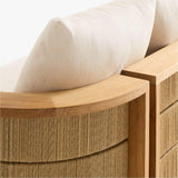 Bali 86" Natural Teak Outdoor Sofa with.