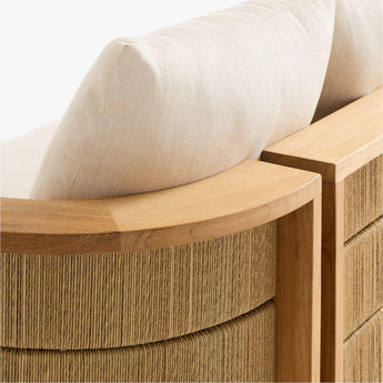 Bali 86" Natural Teak Outdoor Sofa with.