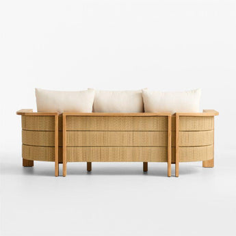 Bali 86" Natural Teak Outdoor Sofa with.