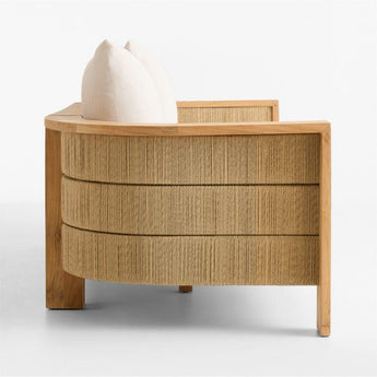 Bali 86" Natural Teak Outdoor Sofa with.