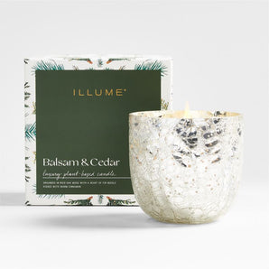 Balsam And Cedar Glass Candle L