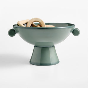 Barron Footed Blue Dec Bowl.