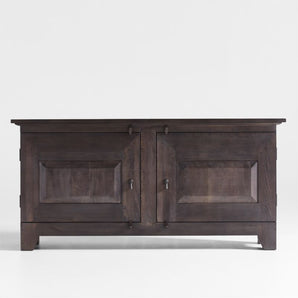 Aparador vasco de madera gris carbón de 68"
