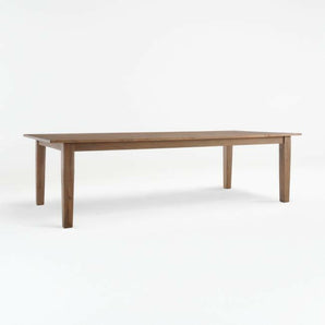 Basque 104" Weathered Light Brown Solid Wood Dining Table.