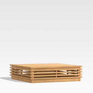Batten Teak Outdoor Coffee Table.