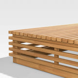 Batten Teak Outdoor Coffee Table.
