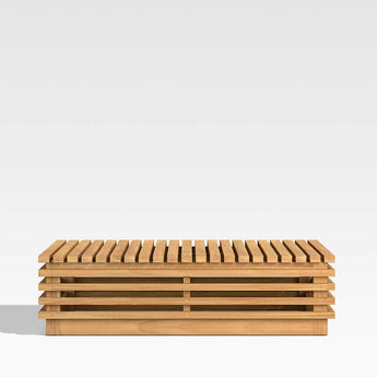 Batten Teak Outdoor Coffee Table.