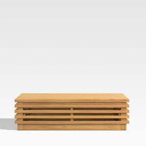 Batten Teak Outdoor Coffee Table.