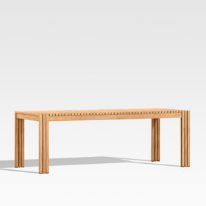Batten Natural Teak Extendable Outdoor Dining Table