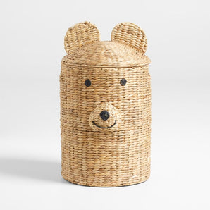 Kids Bear Woven Hamper with Handles