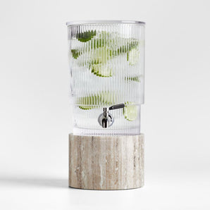 Tuscan Kitchen Marble Drink Dispenser Stand