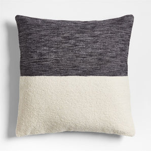 Biella Wool-Cotton Blend Textured Throw Pillow Cover