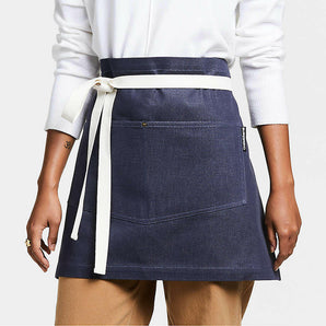 Bistro Indigo Organic Cotton Half Apron.