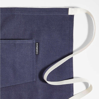 Bistro Indigo Organic Cotton Half Apron.