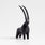 Metal Gazelle Scuplture.