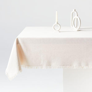 Craft Birch Fringe Organic Cotton Tablecloth