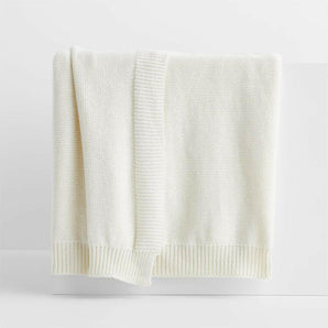 Border Pampas Ivory 80"x80" Oversized Bed Throw Blanket.