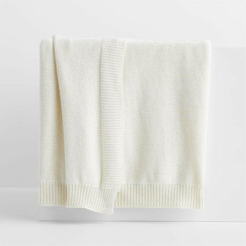 Border Pampas Ivory 80"x80" Oversized Bed Throw Blanket.