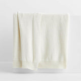 Border Pampas Ivory 80"x80" Oversized Bed Throw Blanket.