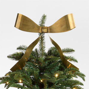 Adorno para árbol de Navidad y clip para corona con lazo de metal de latón