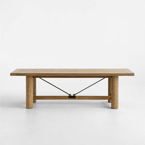 Breckenridge Weathered Rustic Oak Wood Extendable Dining Table