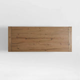 Breckenridge 100"-126" Weathered Rustic Oak Wood Extendable Dining Table.