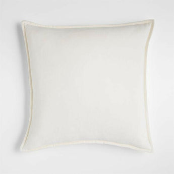 Washed Cotton Velvet Throw Pillow Cover with Feather Insert 20 x 20".