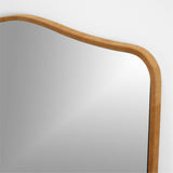 Briars Brown Suede Border Floor Mirror by Jake Arnold 34"x76".