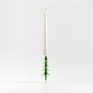 Borosilicate Glass Christmas Tree Taper Candle Holder Large