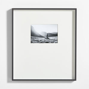 Metal Picture Frame with Horizontal Mat