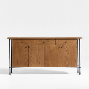 Brussels Oak Wood Credenza