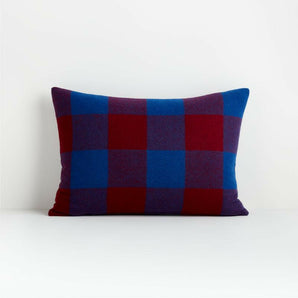 Buffalo Plaid 22"x15" Pillow with Down-Alternative Insert.
