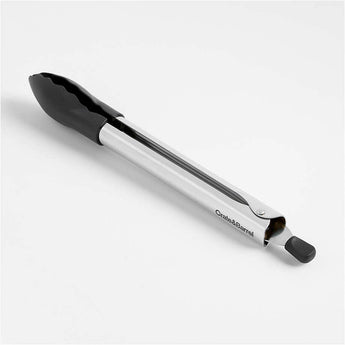 Crate & Barrel Black Nylon Tongs.