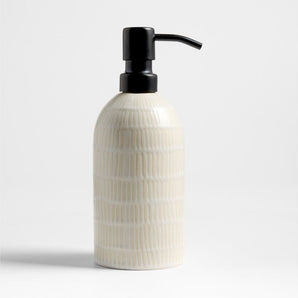 Clean by Crate Ceramic Soap Dispenser with Black Pump