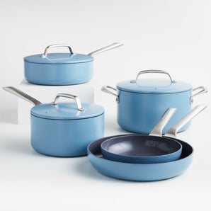Crate & Barrel EvenCook Ceramic 8-Piece Cookware Set with Bonus