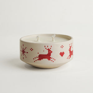 Aire Ceramic Candle 2 Flames Ugly Xmas