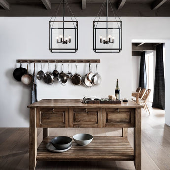 "New Basque 56"" Lt Brwn Ktchn Isl".