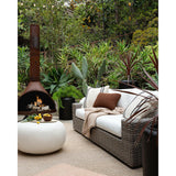 Modern Crock Low Black Planter.