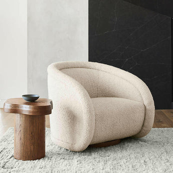 Winslow Oak Wood Side Table by Jake Arnold.