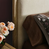 Clairemont Natural Oak Wood Upholstered.