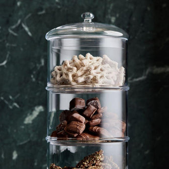 3-Tier Glass Cookie Jar.