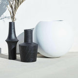 Sphere Small White Indoor/Outdoor Planter.