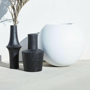 Sphere Small White Indoor/Outdoor Planter.