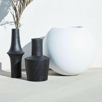 Sphere Small White Indoor/Outdoor Planter.