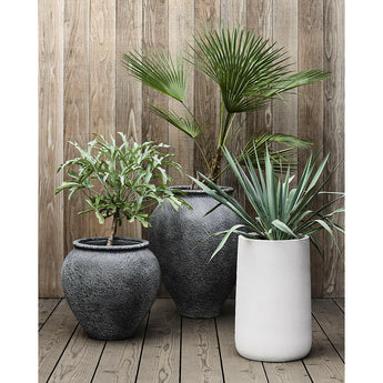 Saabira Taupe 23.25" Tall Indoor/Outdoor Planter.