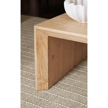 Baja Natural Oak Wood 54" Rectangular Coffee Table.