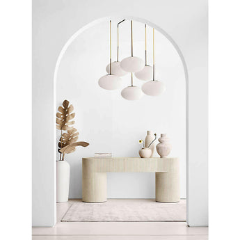 Plateia White Earthenware Vase.
