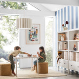 Cove Stripe Shelf Bin El Pink.