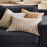 Yarra Stripe Fringe 24"x16" Warm Sand Be.