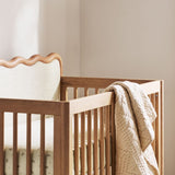 Waveland Natural Oak Wood and Upholstere.